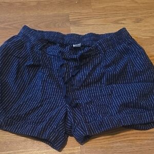Old Navy Women's High Waist Navy Striped Shorts